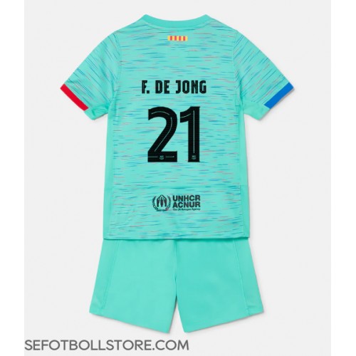 Barcelona Frenkie de Jong #21 Replika babykläder Tredjeställ Barn 2023-24 Kortärmad (+ korta byxor)